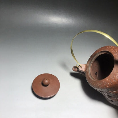 vintage chinese yixing purple clay teapot zisha ceremony carving Collectible art