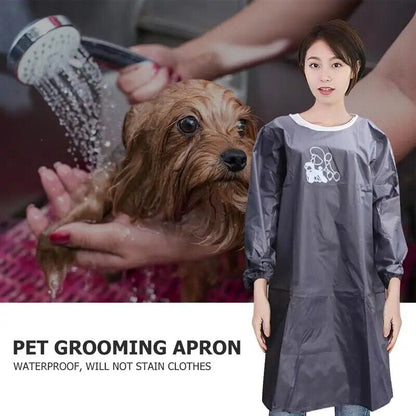 Aprons Long Sleeves Working Clothes Antistatic Waterproof Pet Grooming 58x48x2cm