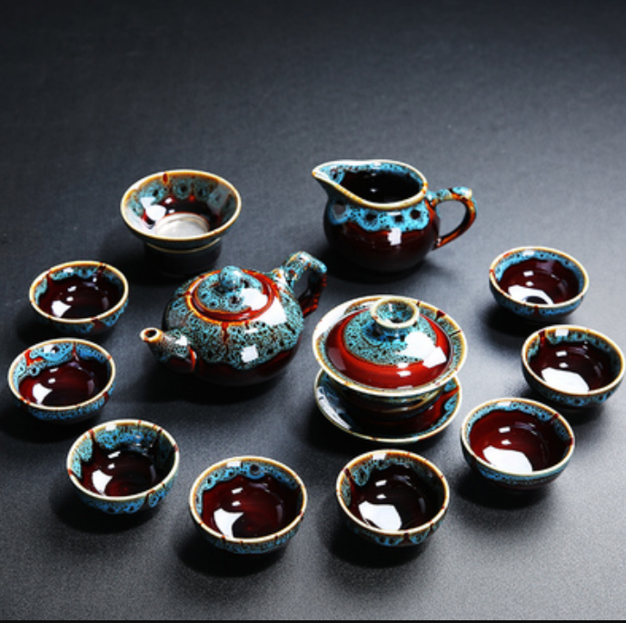 Household ceramic kiln Kung Fu small tea cup set