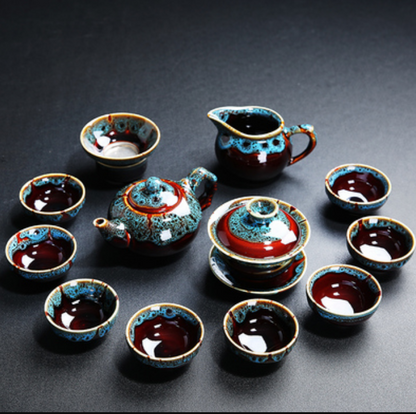 Household ceramic kiln Kung Fu small tea cup set