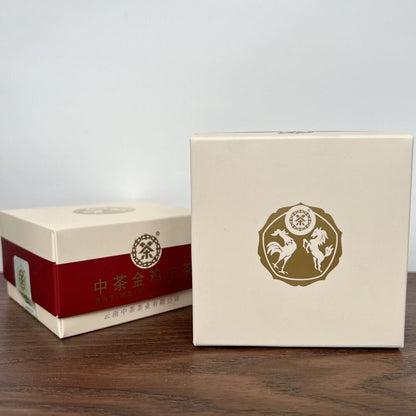 CHINATEA Brand Golden Rooster Tuo Tea Pu-erh Tea Tuocha 2020 100g Ripe Puer Box
