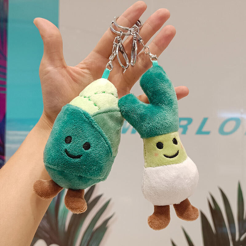 Farm Vegetable Doll Keychain Cabbage Green Onion Cauliflower Corn Plush Pendant