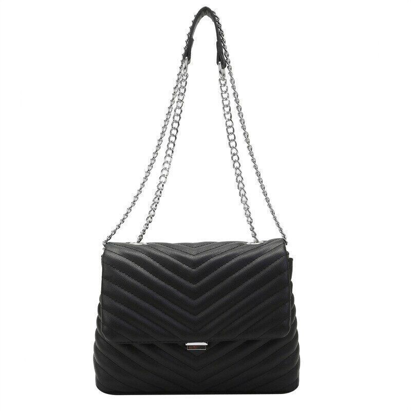 Handbags Women's Black Pu Leather Shoulder Crossbody Bags Women