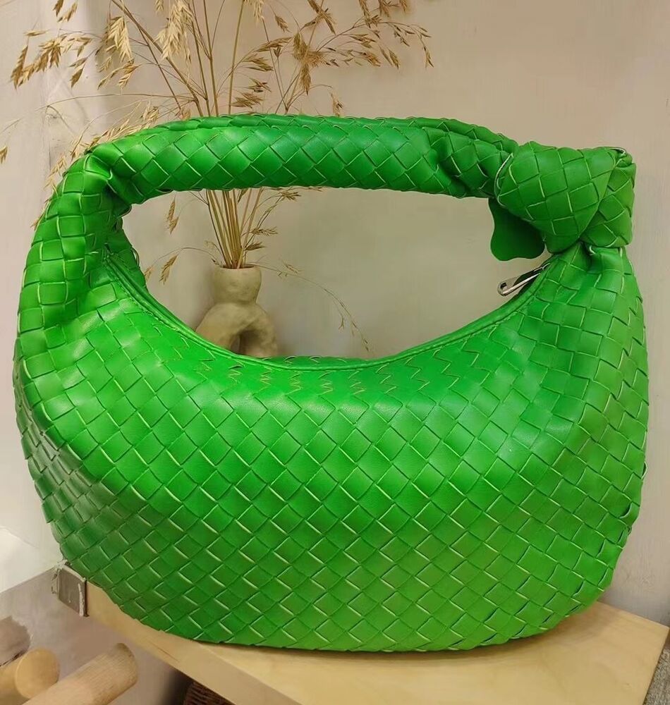 Luxury Synthetic Leather Handbag Large Shoulder Bag Woven Soft Underarm Bag Zipp