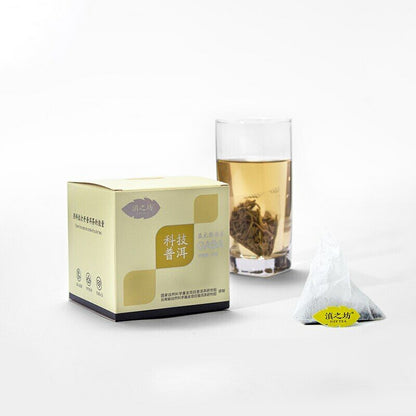 25 Pcs Yunnan Gaba Shen Puer Teabags Gabaron Tea Raw Puerh Teabags Calming Tea