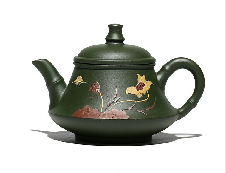 Chinese Yixing Zisha Clay Handmade Exquisite Teapot （荷香玉笠 底款：如图）