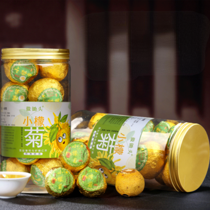 lemon Chrysanthemum Tea Dianhong Herbal Black Tea 200g小柠檬菊花茶 金丝皇菊柠檬 红茶古树滇红花草茶徽锄头