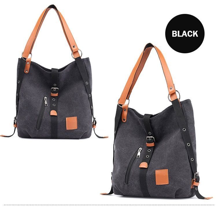 Winter Canvas Shoulder Bag Back Pack Students School Travel Bags Large Capacity
