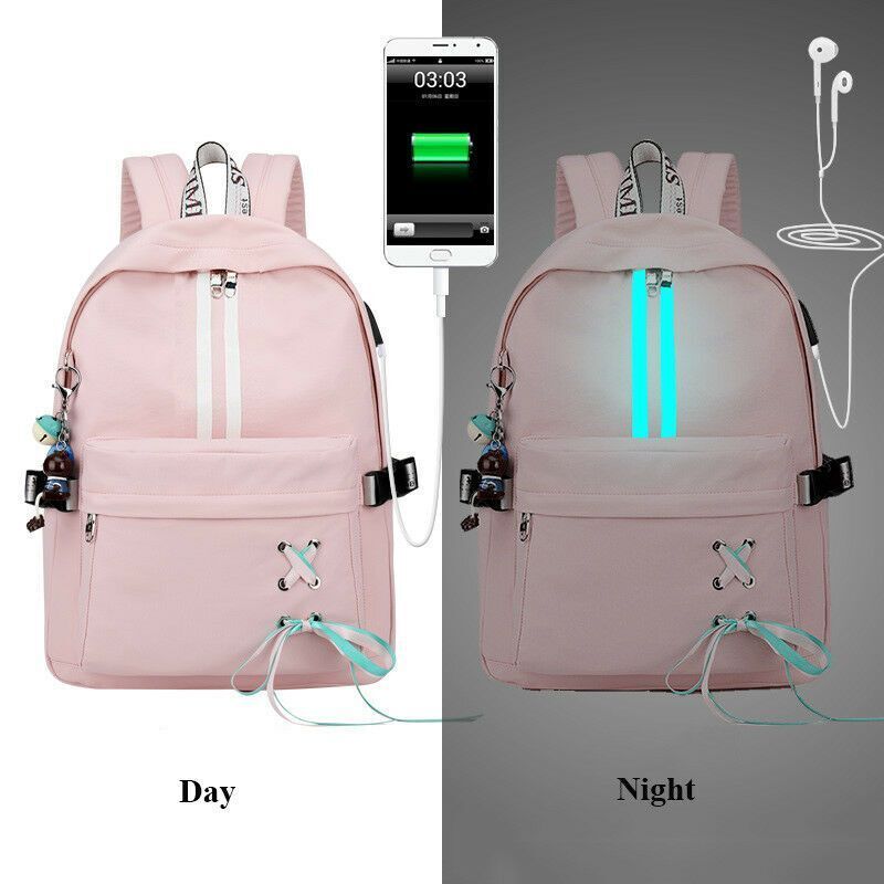 Anti Theft Reflective Waterproof Backpack School Bag Travel Rucksack 30*40*13 CM
