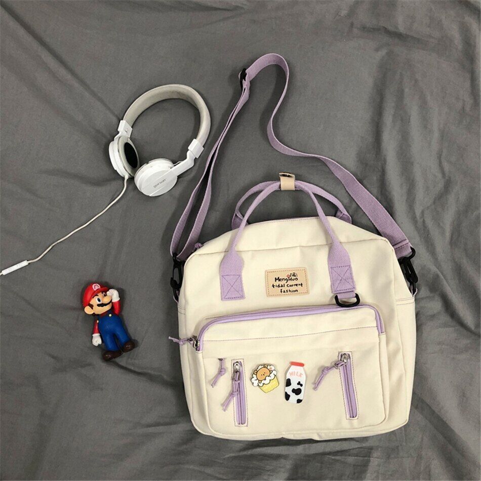 3 In 1 Backpack Teenage Girl Ring Travel Shoulder Bag Female Schoolbag Woman