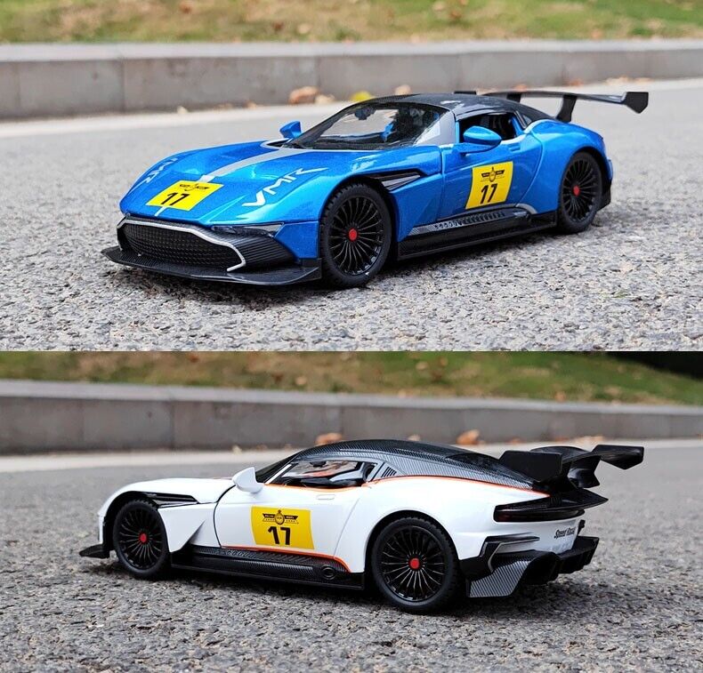 1:22 Aston Martin GT Diecast Model Toy Car Collection Vehicle Sound Lights Gift