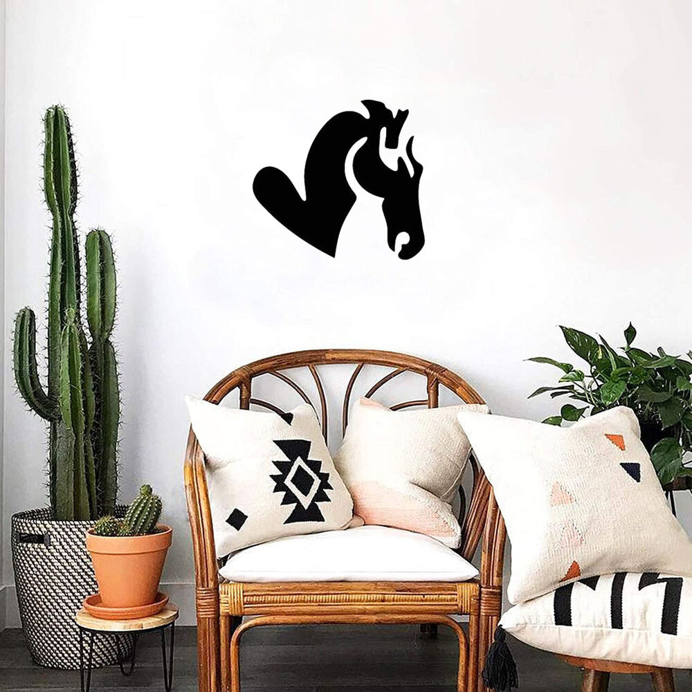 Horse Head Metal Wall Art | Home Wall Decor | Horse Plaque | 15" High X 15" Tall