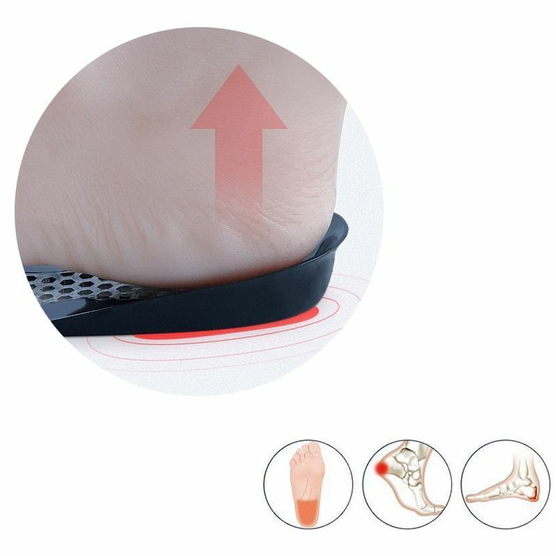 Women Insoles Heel Cushion Inserts Shoe Bone Spurs Pain Relief Cup Pads Silicone