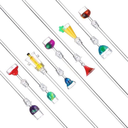Cocktail Stirrer 5Pcs Acrylic Coffee Mixer Beverage Stick Blender Bar Tools 23cm
