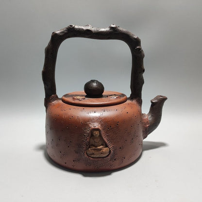 Vintage Chinese Yixing Purple Clay Teapot Zisha Ceremony Collectible Rare Large