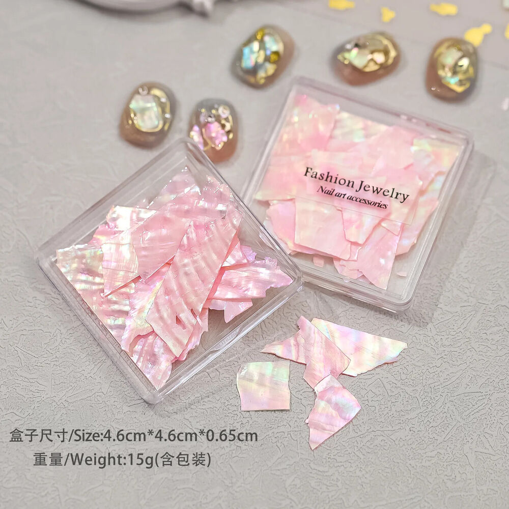 Nail Art Decorations 1 Box Abalone Shell Flakes Glitter DIY Manicure Accessories