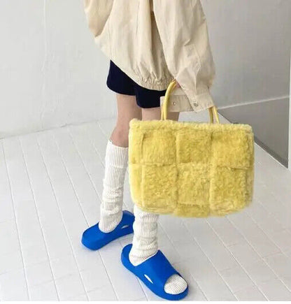 Bags Women Brands Woven Handbags Winter Shoulder Bags