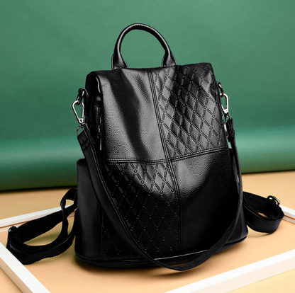 Women Faux Leather Backpack Multi-purpose Casual Travel Bag Handbag Shoulder Bag