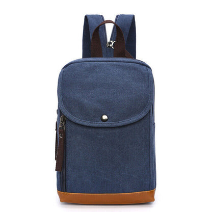 Men's Backpack Canvas Crossbody Chest Bag Casual Daypack Outdoor Sport Bag