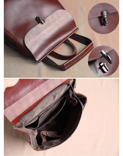 Convertible Small Real Leather Backpack Rucksack Shoulder Bag Purse Cute 2 Sizes