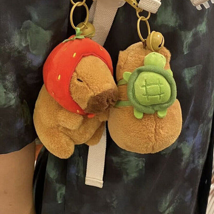 Capybara Plush Keychain Cute Bag Pendant Creative Fluffty Animals Keyring Doll