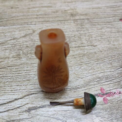 collection carved stone chinese snuff bottles old seal Shoushan Tianhuang statue