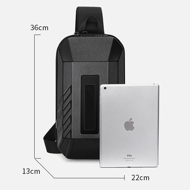 OZUKO Men's Sling Backpack, Hard Shell Crossbody Bag Outdoor Sports Shoulcer Bag