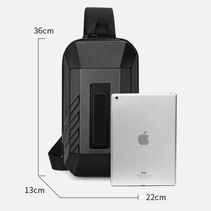 OZUKO Men's Sling Backpack, Hard Shell Crossbody Bag Outdoor Sports Shoulcer Bag