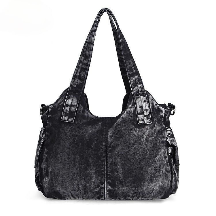 Large Handbag Denim Bag Women Shoulder Jeans Tote Purse Pockets Hobo Pouch 1 PC