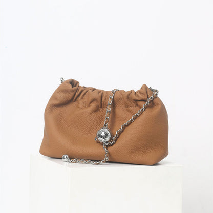 Small Mini Real Leather Clutch Purse Shoulder Bag Crossbody Adjustable Chain