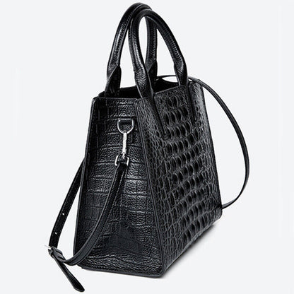 100% Genuine Leather Womens Crocodile Elegant Handbag Evening Party Shoulder Bag