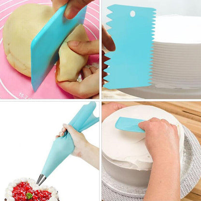 20 Pcs Cake Baking Decorating Kit Set Piping Tips Pastry Icing Bag Nozzles T-ca