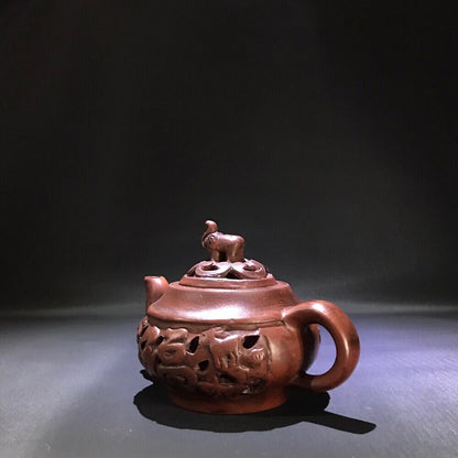 vintage chinese yixing purple clay teapot zisha ceremony teaware collection rare