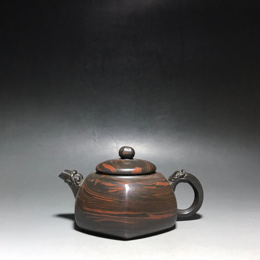 Chinese Yixing Zisha Clay Handmade Exquisite Teapot（六方龙尊 底款：邵雲琴）