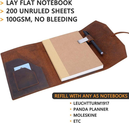 Handmade Refillable Leather Journal Writing Notebook Bound Diary Art Sketchbook