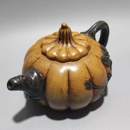 Vintage China Yixing Purple Clay Teapot Zisha Ceramic Pumpkin Teaware Collection