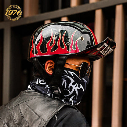 Vintage Motorcycle Helmet Open Face Helmet Motorcycle half helmet Baseball Cap
