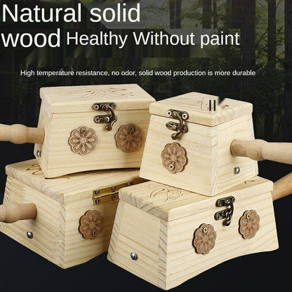 Wooden Moxibustion Box Portable Moxa Column Wormwood Fumigation Massage Tool 艾灸