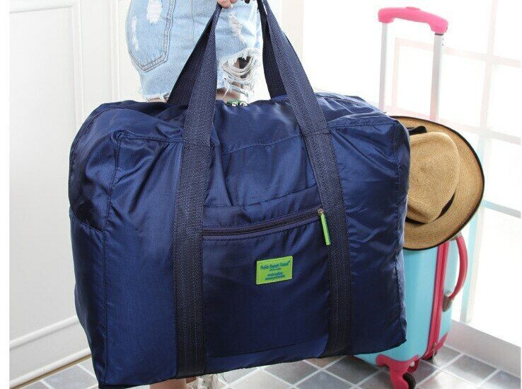 Large Capacity Travel Bags Folding Waterproof Durable Handbag Solid Color Unisex