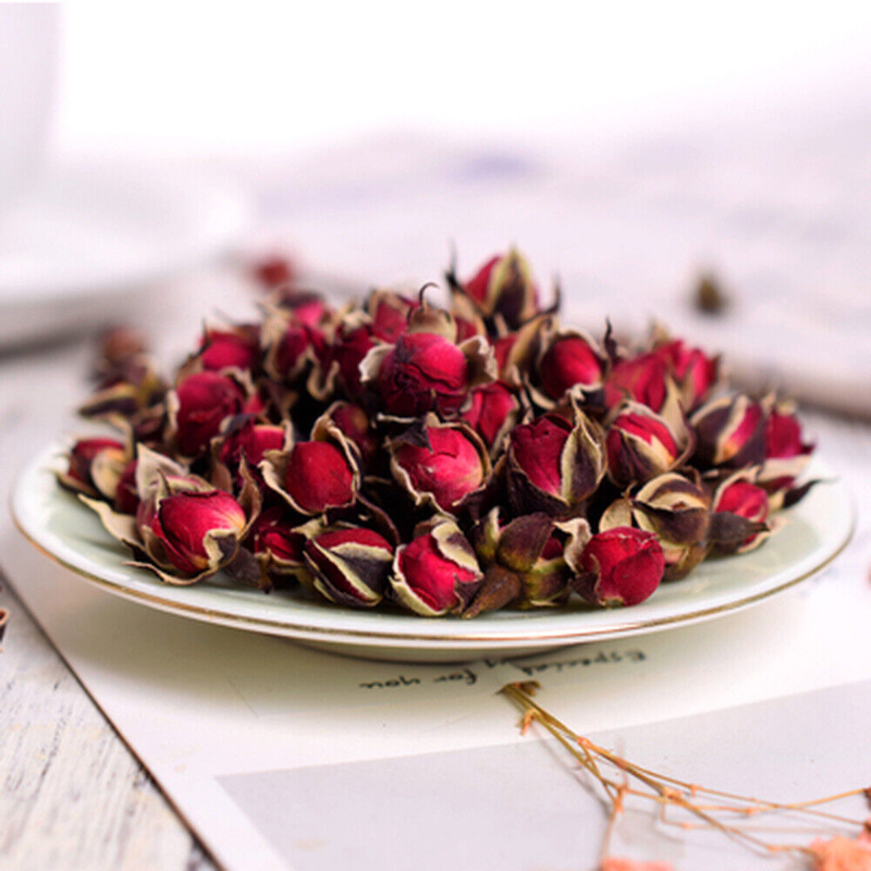 Aroma Dryflowers Floral Herbal Blooming Tea Chinese Flower Red Rose Bud Tea,-