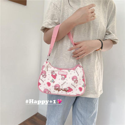 Cute Hello Kitty Mymelody Kuromi Underarm Bag Handbag Shoulder Bag Tote Girls