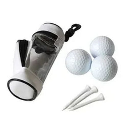 Portable Mini Golf Ball Bag Leather Hanging Waist Carrier Golf Tees Holders Kit