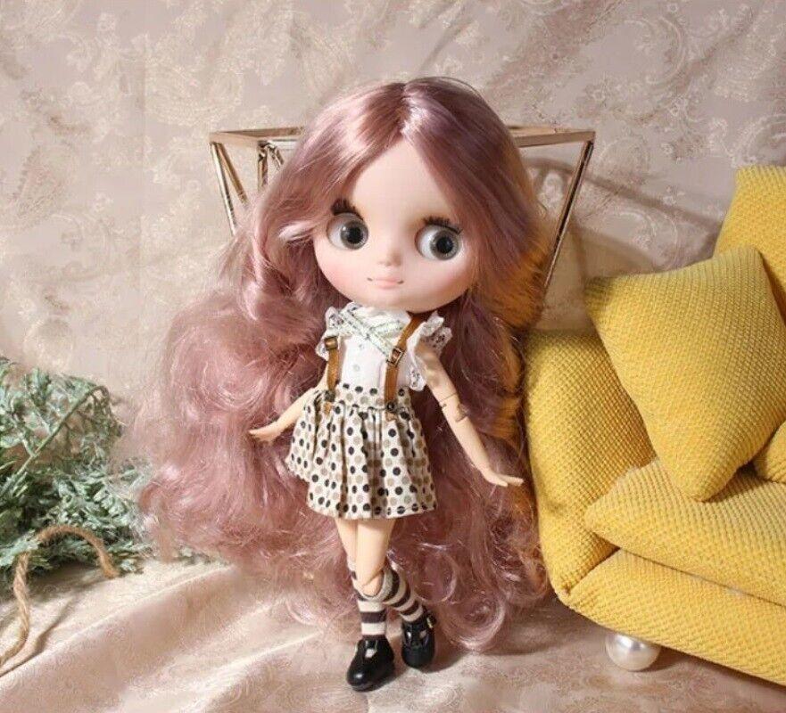 Set Middie Blythe Doll with Clothes Shoes Bjd Mixed Hair Matte Face Petite Toys
