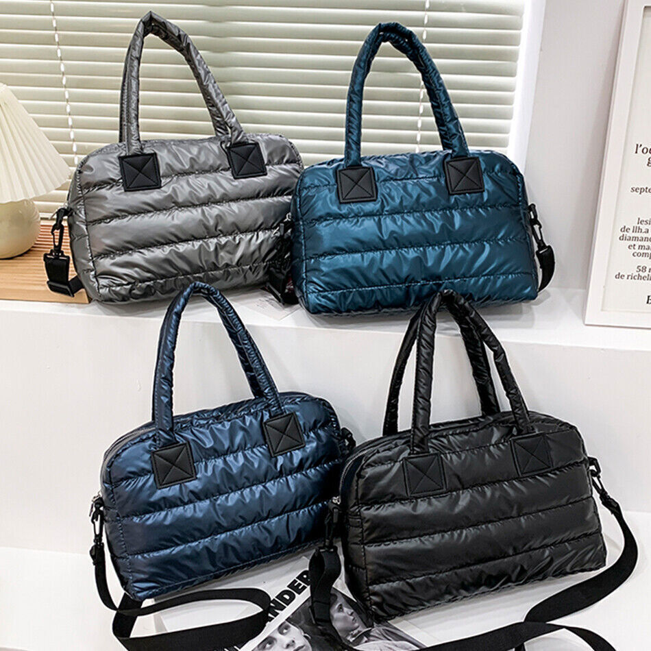 Women's Padded Bag Fabric Soft Shoulder Messenger Bag Female Hand Tote Bag