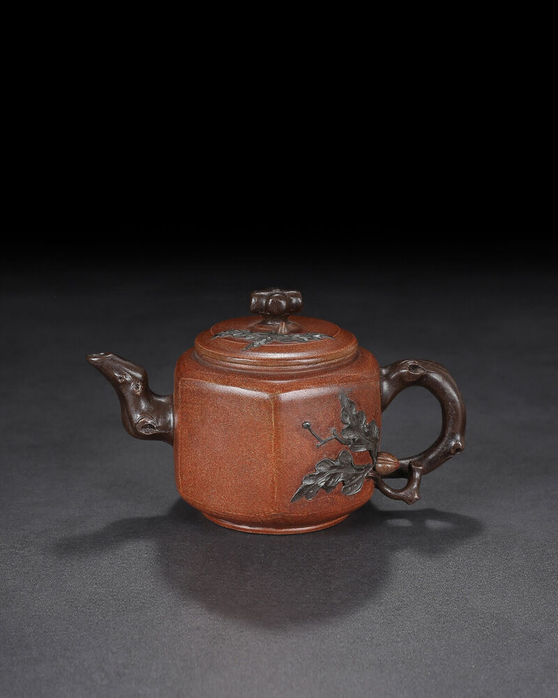 Chinese Yixing Zisha Clay Handmade Exquisite Teapot （六方 底款：蒋蓉）