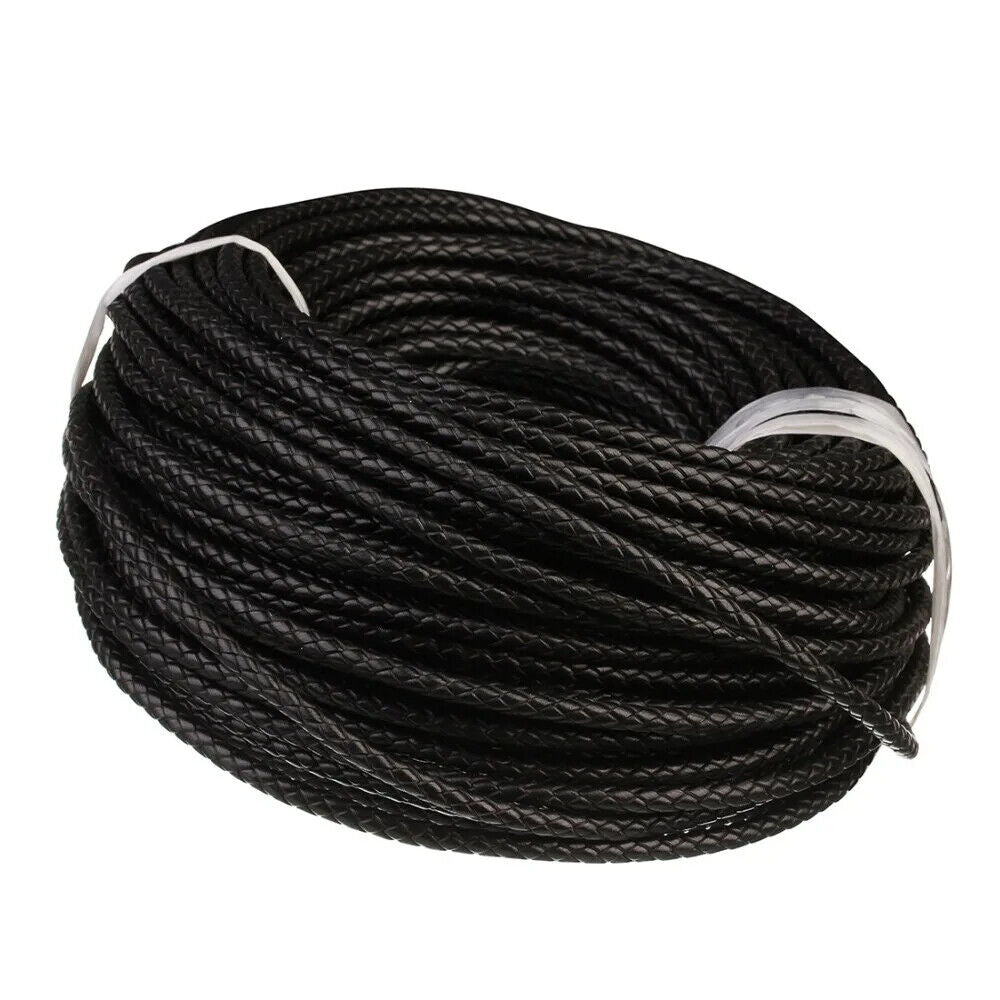 Bolo Tie Leather Rope 4mm DIY Hand-Woven Bracelet Necklace Material 10 Meter Set