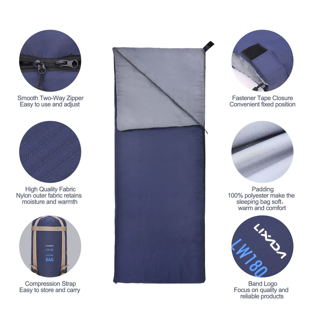 90 * 75cm Envelope Sleeping Bag Camping Travel Hiking Sleeping Bag Travel Bag
