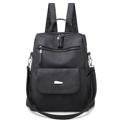 Women's Backpack Fashion Leather Large Multi-pocket Travel Rucksack Shoulder Bag