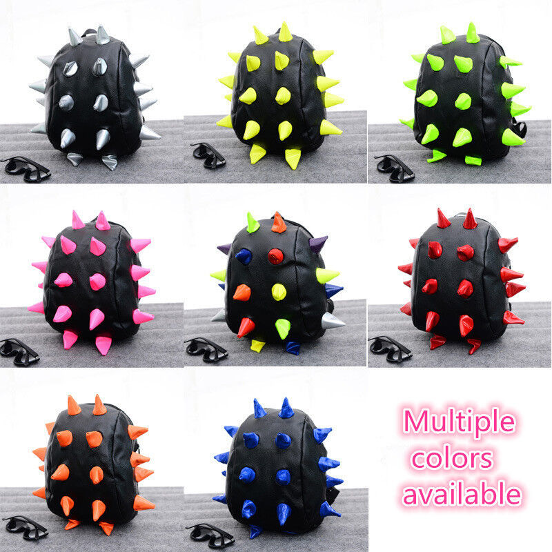 Unisex Hedgehog Spike Travel Backpacks Spiky Punk School Bookbags Shoulder Bags