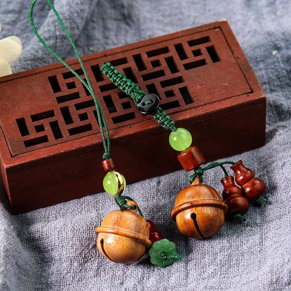 Natural Wooden Bell Unscrewable Diffuser Aromatherapy Storage Bottle Gourd Bead